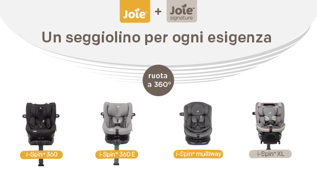 Seggiolini auto rotativi Joie i-Spin: uno per ogni esigenza