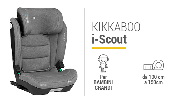 KikkaBoo i-Scout - Miglior seggiolino da 3 a 12 anni - Guida all'acquisto