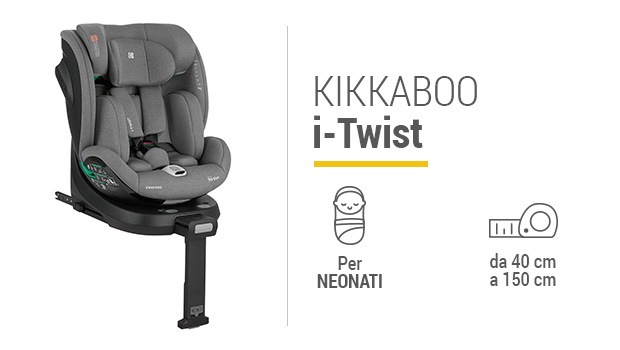 KikkaBoo i-Twist - Miglior seggiolino dalla nascita a 6-12 anni - Guida all'acquisto