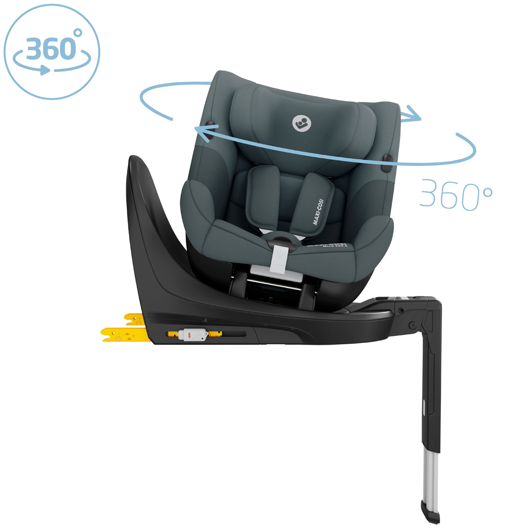 Maxi-Cosi Mica 360 S - dettaglio della rotazione FlexiSpin a 360 gradi