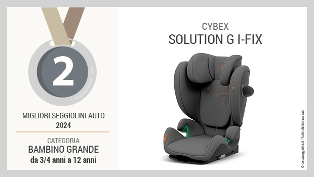 Miglior seggiolino 2024 per bimbi piccoli da 15 mesi a 12 anni - Cybex Solution G i-Fix